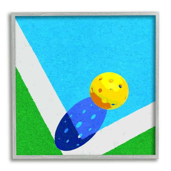 Stupell Industries Wiffle Ball Court Abstract Sports Sports Painting Gray Framed Art Print Wall Art