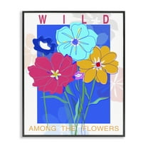 Stupell Industries Wild Among The Flowers Plants & Flowers Painting Black Framed Art Print Wall Art, 11 x 14