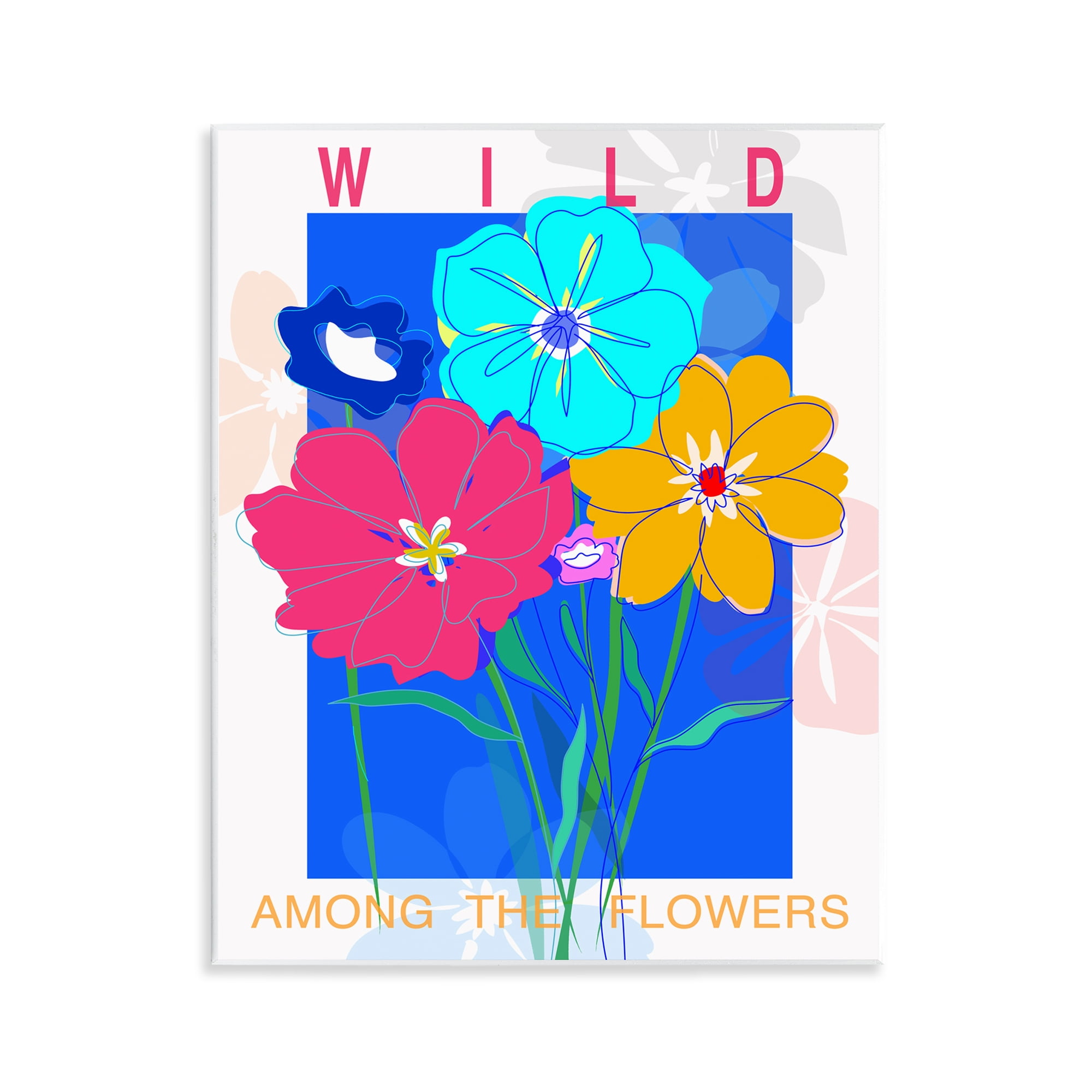 Stupell Industries Wild Among The Flowers Plants & Flowers Painting Unframed Art Print Wall Art, 11 x 14