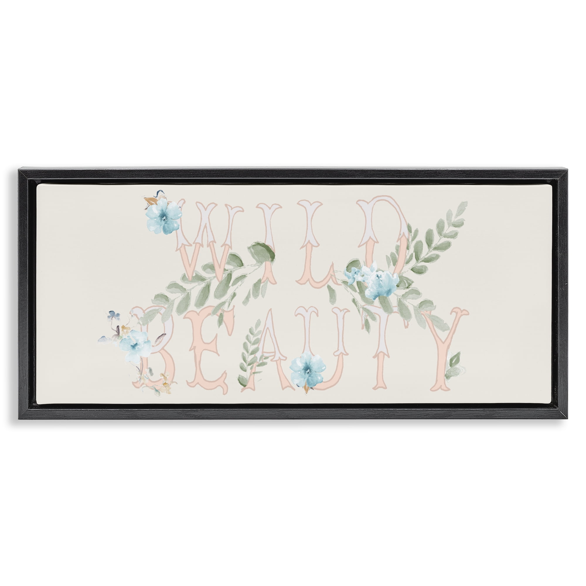 Stupell Industries Wild Beauty Florals Black Framed Floater Canvas Wall Art, design by Patricia Pinto