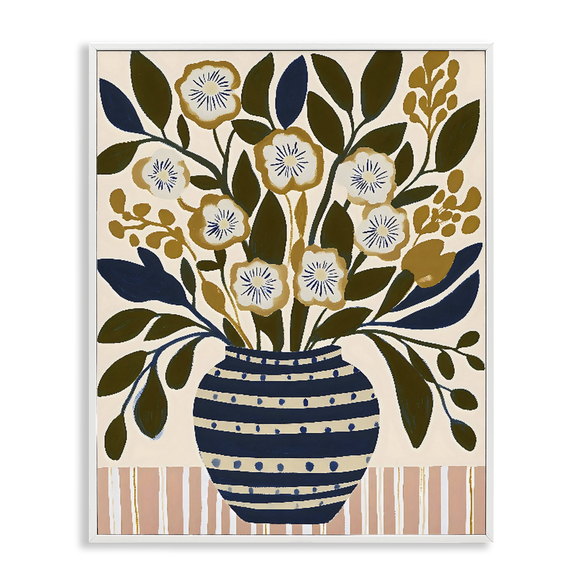 Stupell Industries Wild Bloom Boho Arrangement White Framed Giclee Art, design by Creative Studio