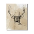thumbnail image 1 of Stupell Industries Wild Buck Portrait Forest Animal Illustration Watercolor Pattern, 36 x 48, Design by Grace Popp, 1 of 6