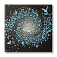 thumbnail image 1 of Stupell Industries Wild Butterflies Flying Vivid Blue Spiral Shape Canvas Wall Art, 17 x 17, Design by Paula Belle Flores, 1 of 5