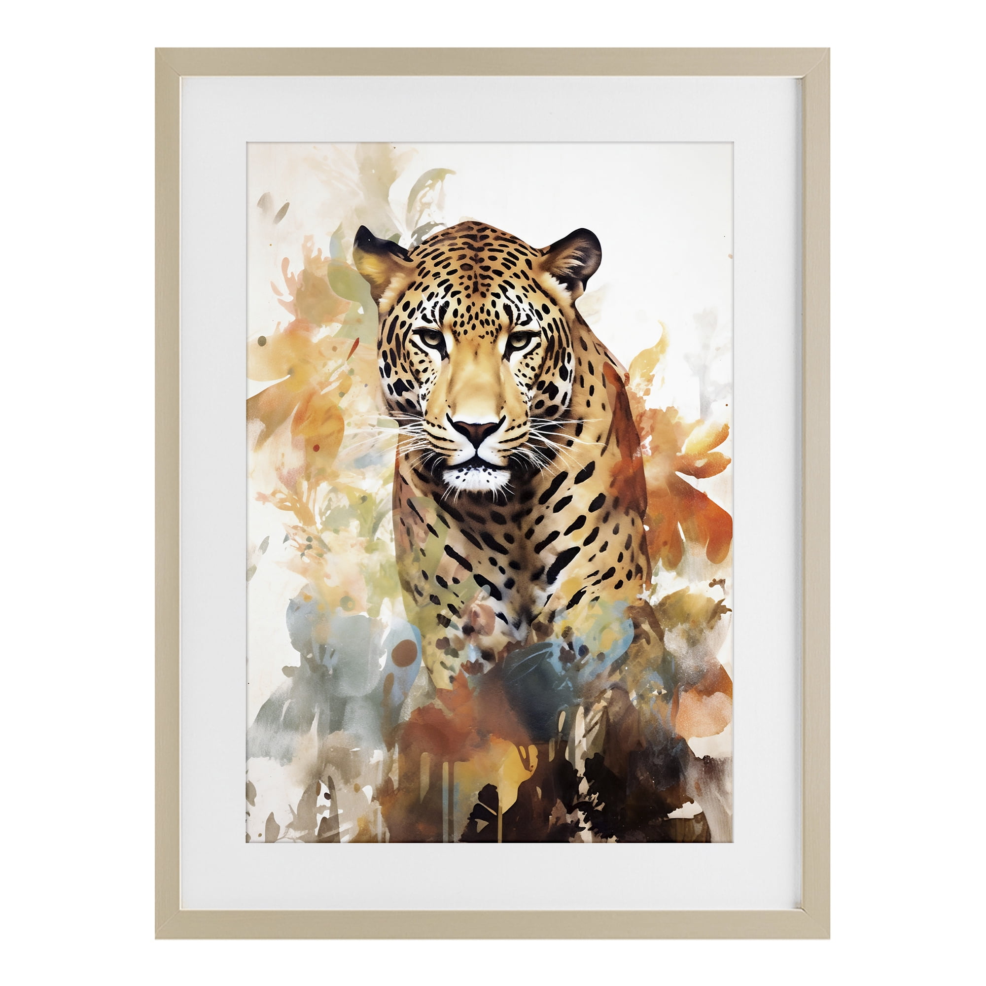 Stupell Industries Wild Cheetah Grace Birch Framed Print Under Glass, design by Ray Powers