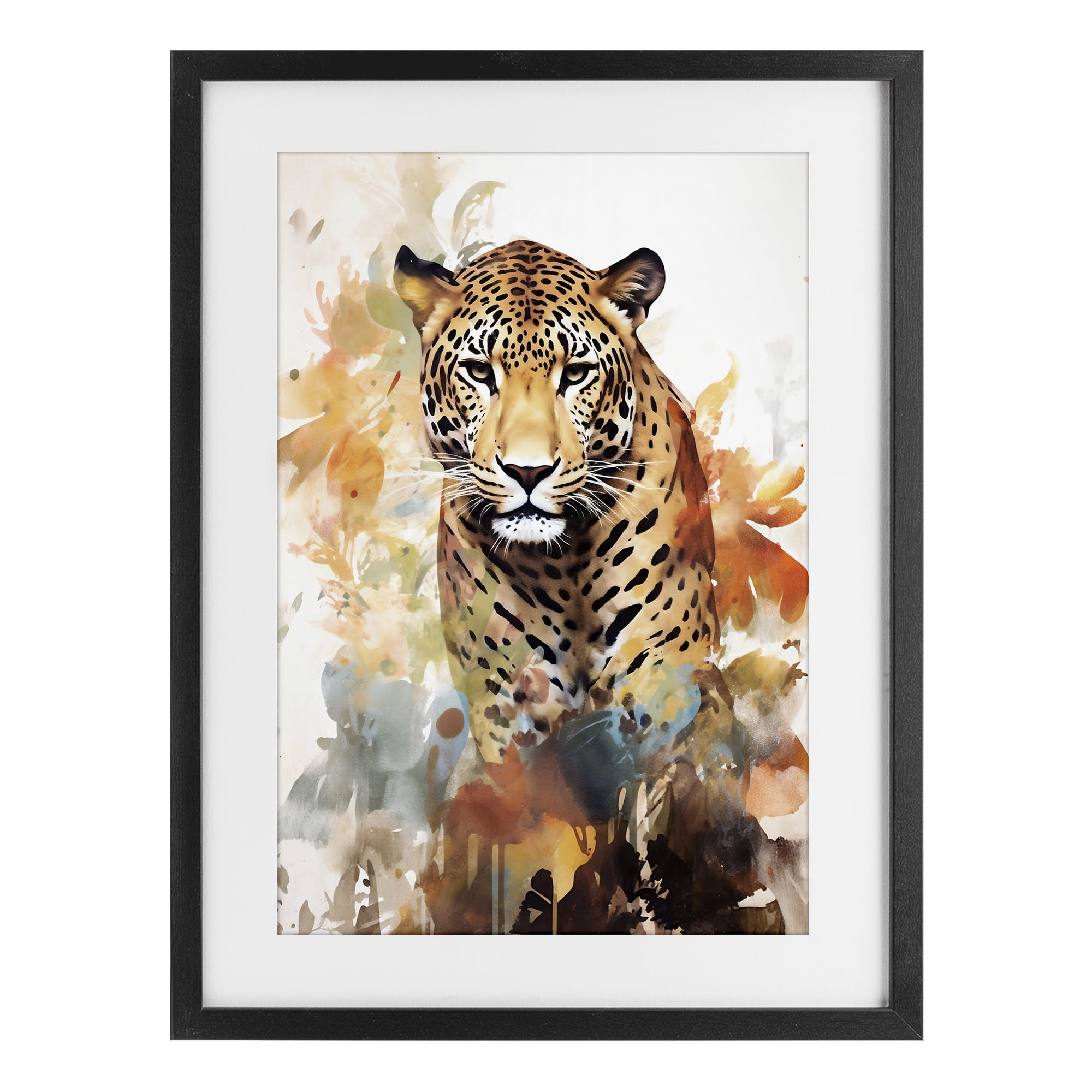Stupell Industries Wild Cheetah Grace Black Framed Print Under Glass, design by Ray Powers