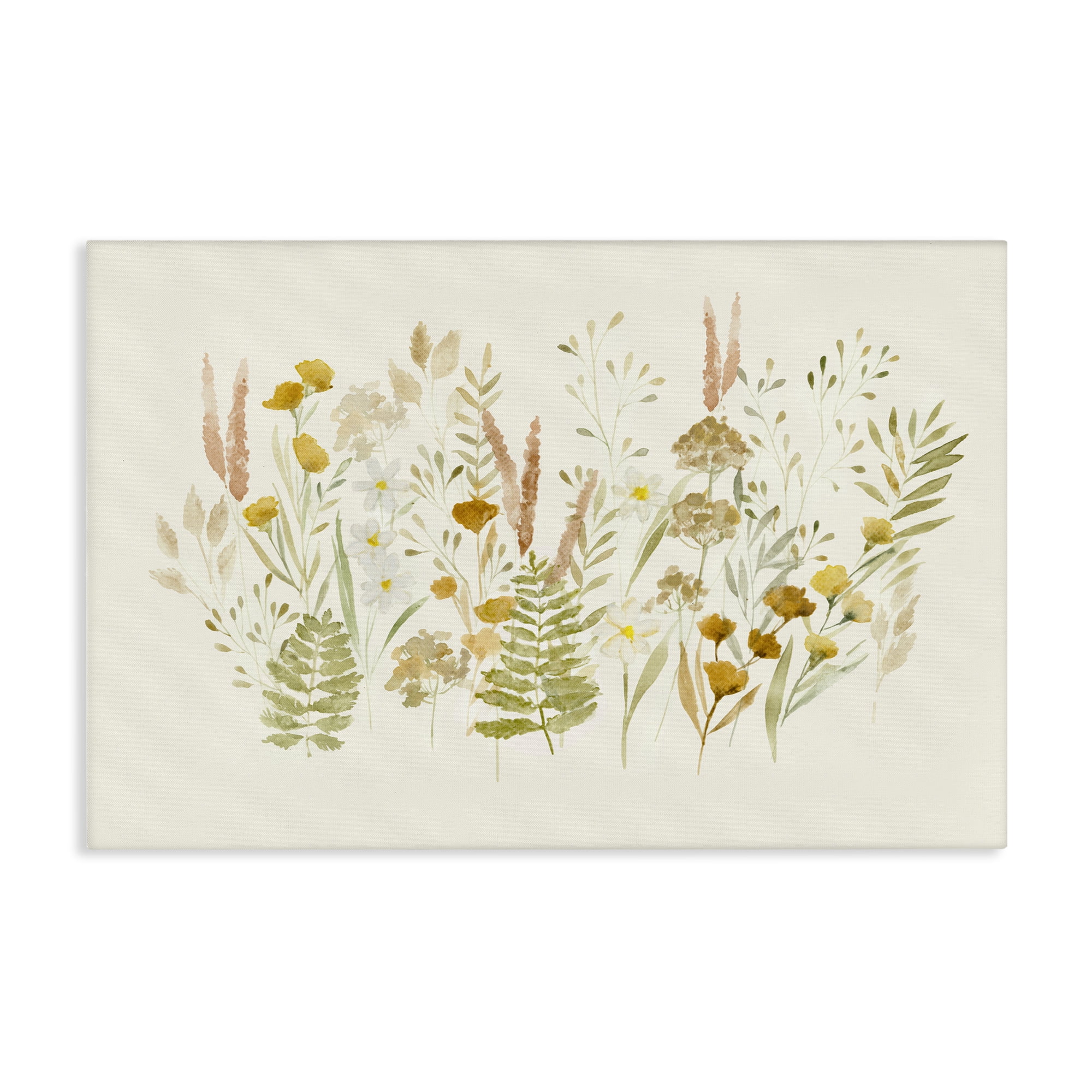 Stupell Industries Wild Cottage Blooms Plants & Flowers Painting Wrapped Canvas Art Print Wall Art, 24 x 16