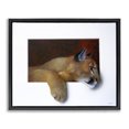 thumbnail image 1 of Stupell Industries Traditional Wild Cougar Resting Head Interesting Illusion Black Floating Frame Canvas Art, 21 x 17, by Alan Weston, 1 of 7