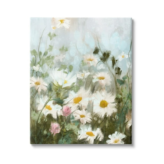 Stupell Industries Wild Daisies Blooming Meadow Botanical & Floral Painting Gallery Wrapped Canvas Print Wall Art