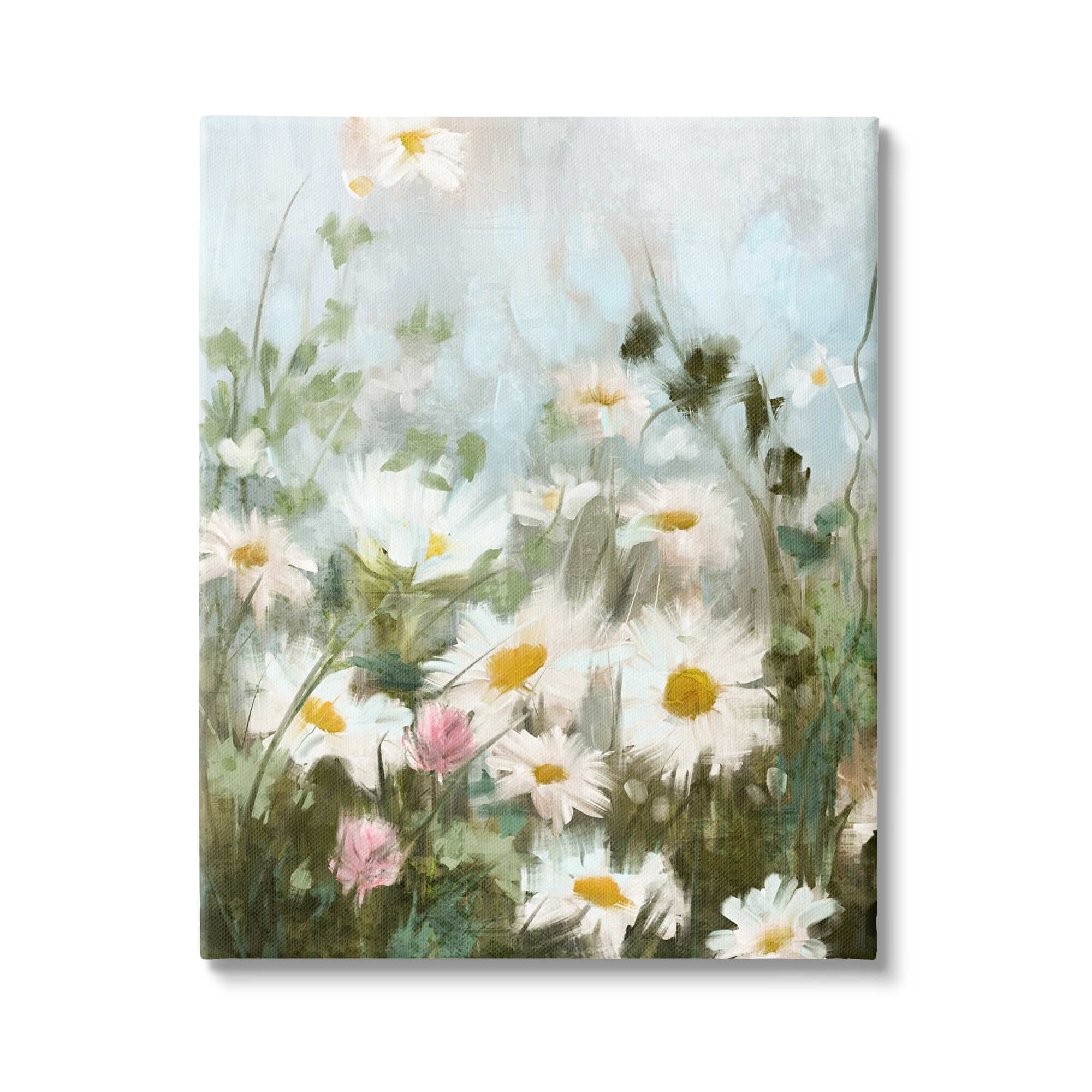 Stupell Industries Wild Daisies Blooming Meadow Botanical & Floral Painting Gallery Wrapped Canvas Print Wall Art