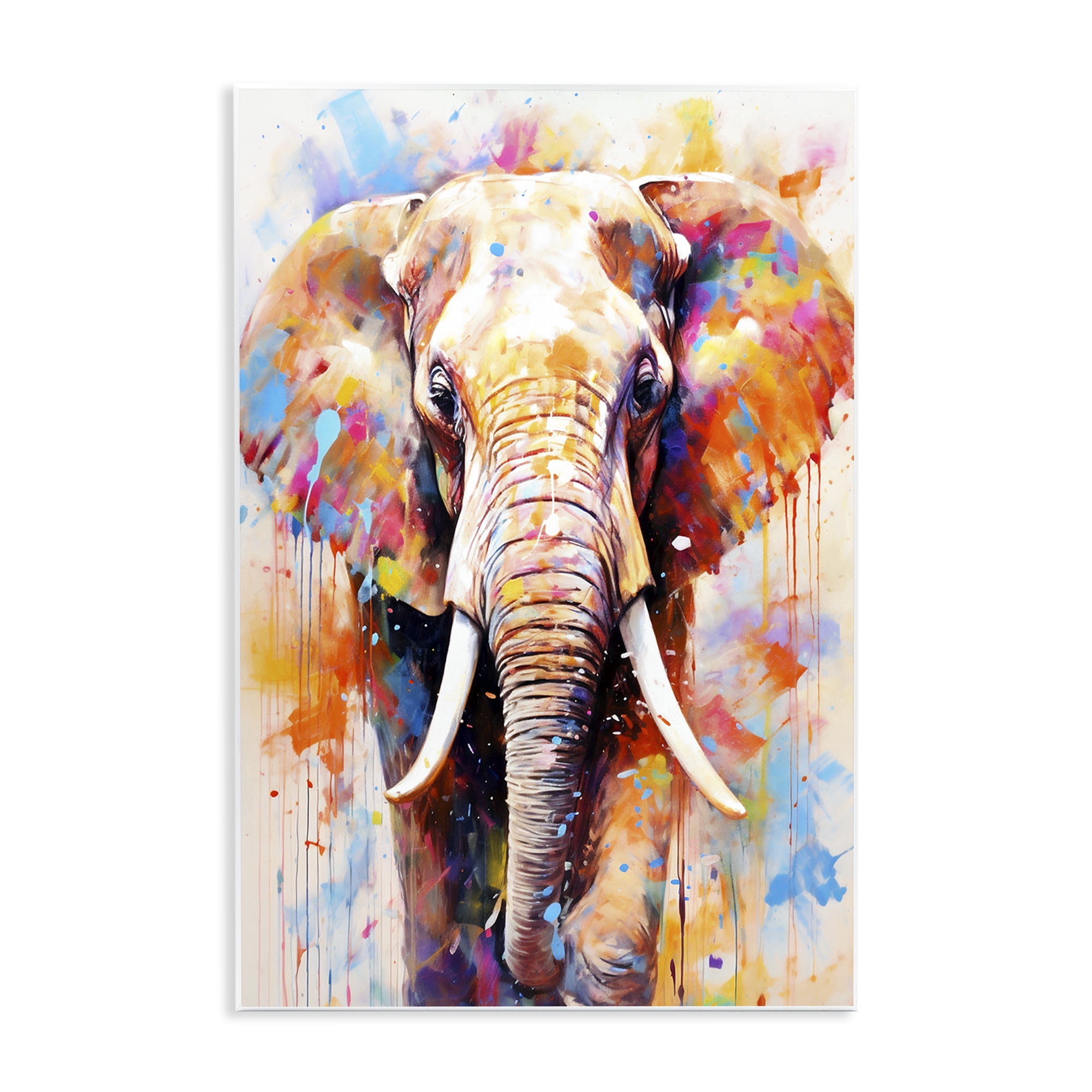 Stupell Industries Wild Elephant Bull Wall Plaque Art, design by Ray Powers