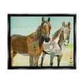 thumbnail image 1 of Stupell Industries Wild Farm Horses Layered Newsprint Collage Arrangement Graphic Art Jet Black Floating Framed Canvas Print Wall Art, Design by Traci Anderson, 1 of 5