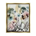 thumbnail image 1 of Stupell Industries Wild Florals Opaque Layers Soft Watercolor Pink Blue Metallic Gold Framed Floating Canvas Wall Art, 24x30, by Grace Popp, 1 of 5