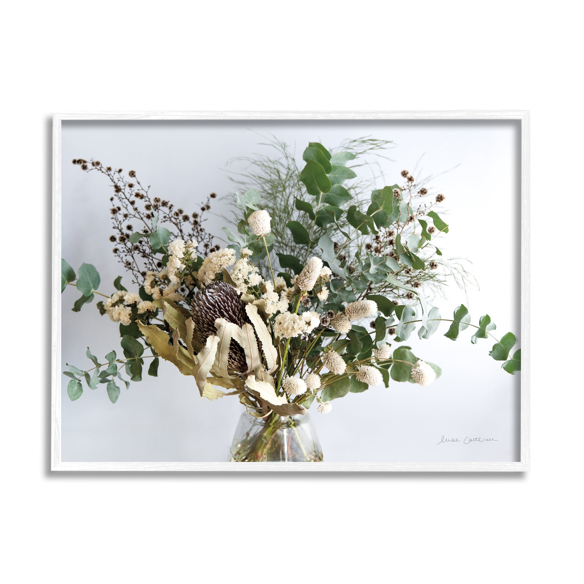 Stupell Industries Wild Foliage Bouquet Forest Plant Arrangement Photography White Framed Art Print Wall Art, 11x14, by Elise Catterall