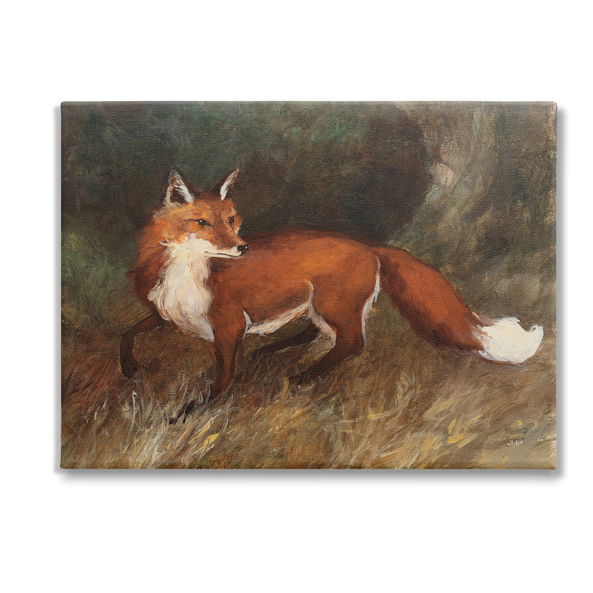 Stupell Industries Wild Fox in Forest Animals & Insects Painting Gallery Wrapped Canvas Art Print Wall Art, 40 x 30