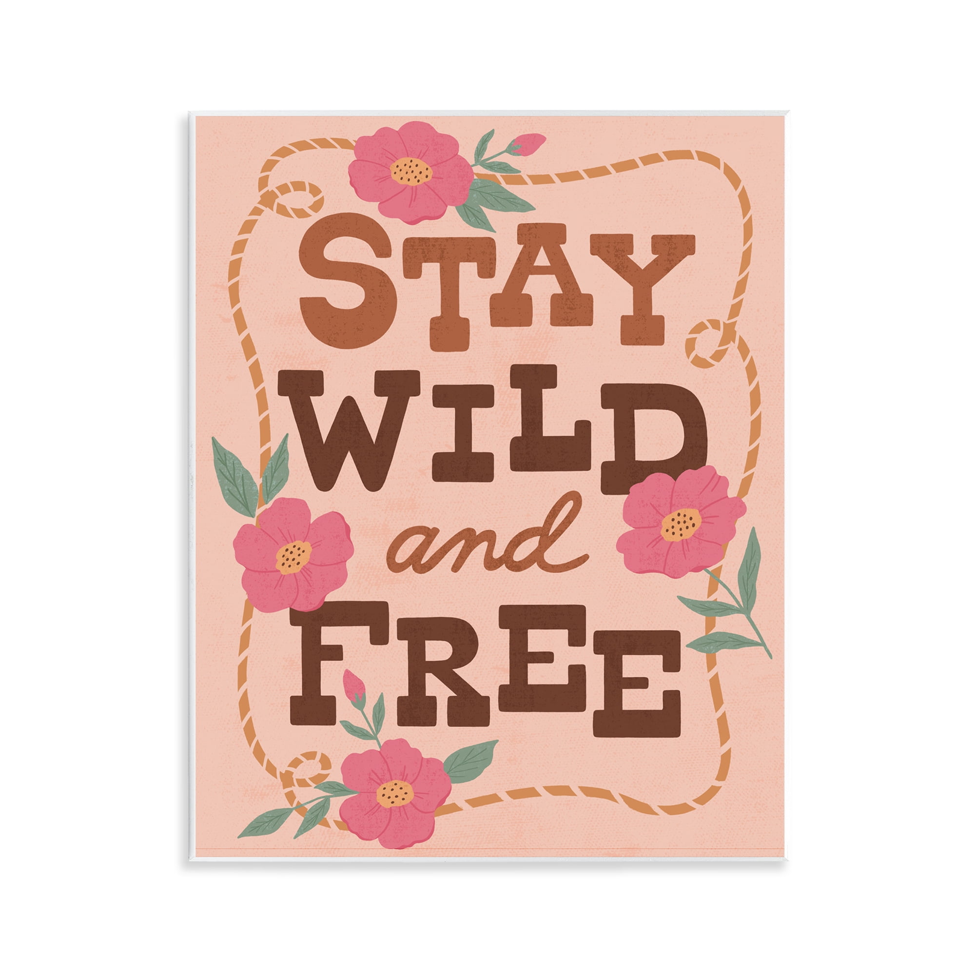 Stupell Industries Wild & Free Boho Girl Wall Plaque Art, design by Nina Seven