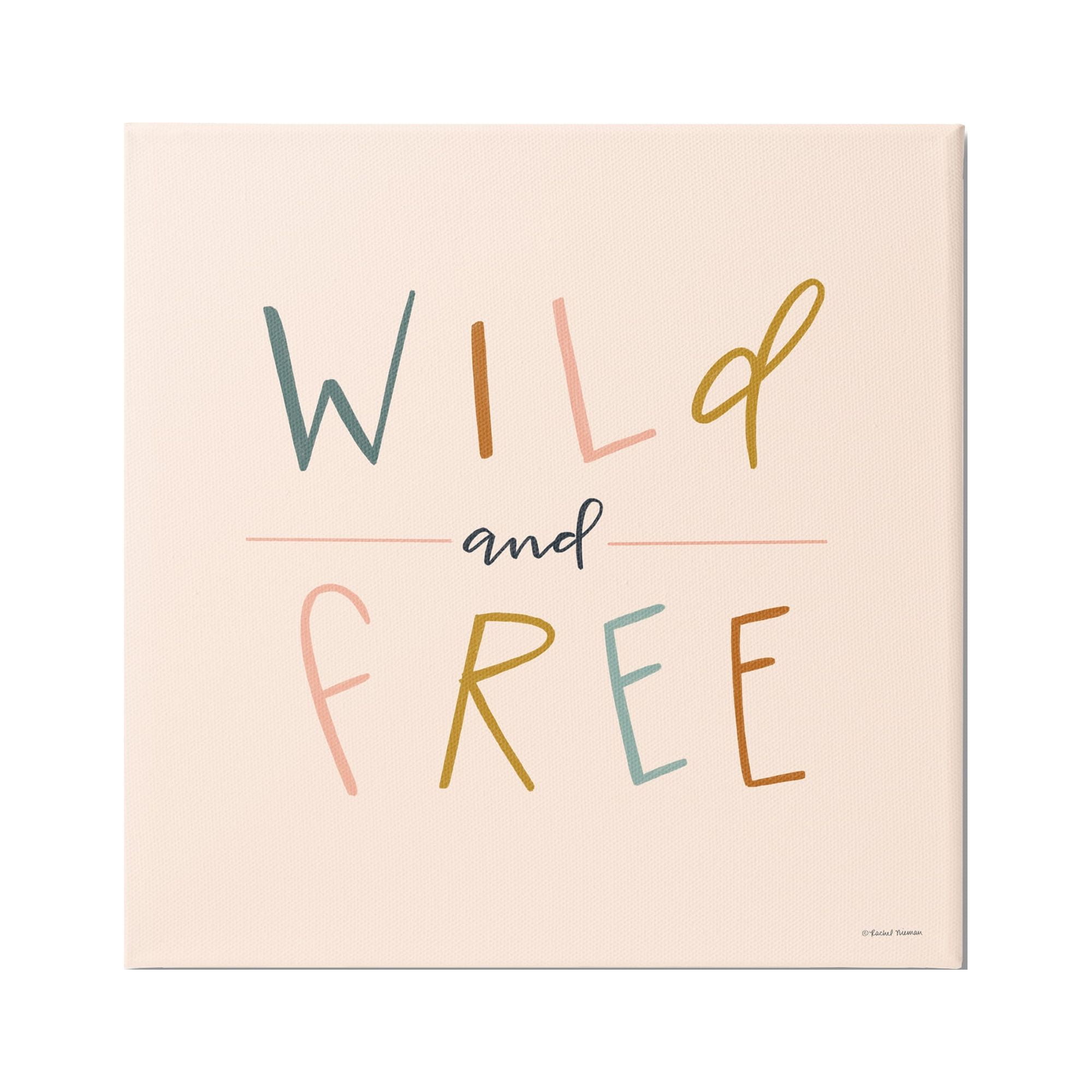 Stupell Industries Wild & Free Boho Inspirational Painting Gallery Wrapped Canvas Art Print Wall Art, 36 x 36