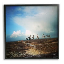 Stupell Industries Wild & Free Rural Landscape Graphic Art Black Framed Art Print Wall Art, Design by K. Kaufman