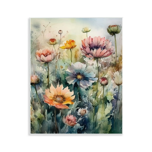 Stupell Industries Wild Gerbera Daisies Plants & Flowers Painting Unframed Art Print Wall Art, 11 x 14
