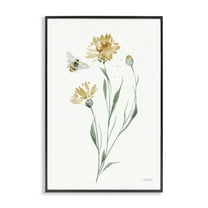 Stupell Industries Wild Honeybloom Flowers Botanical & Floral Painting Black Framed Art Print Wall Art, 12 x 18