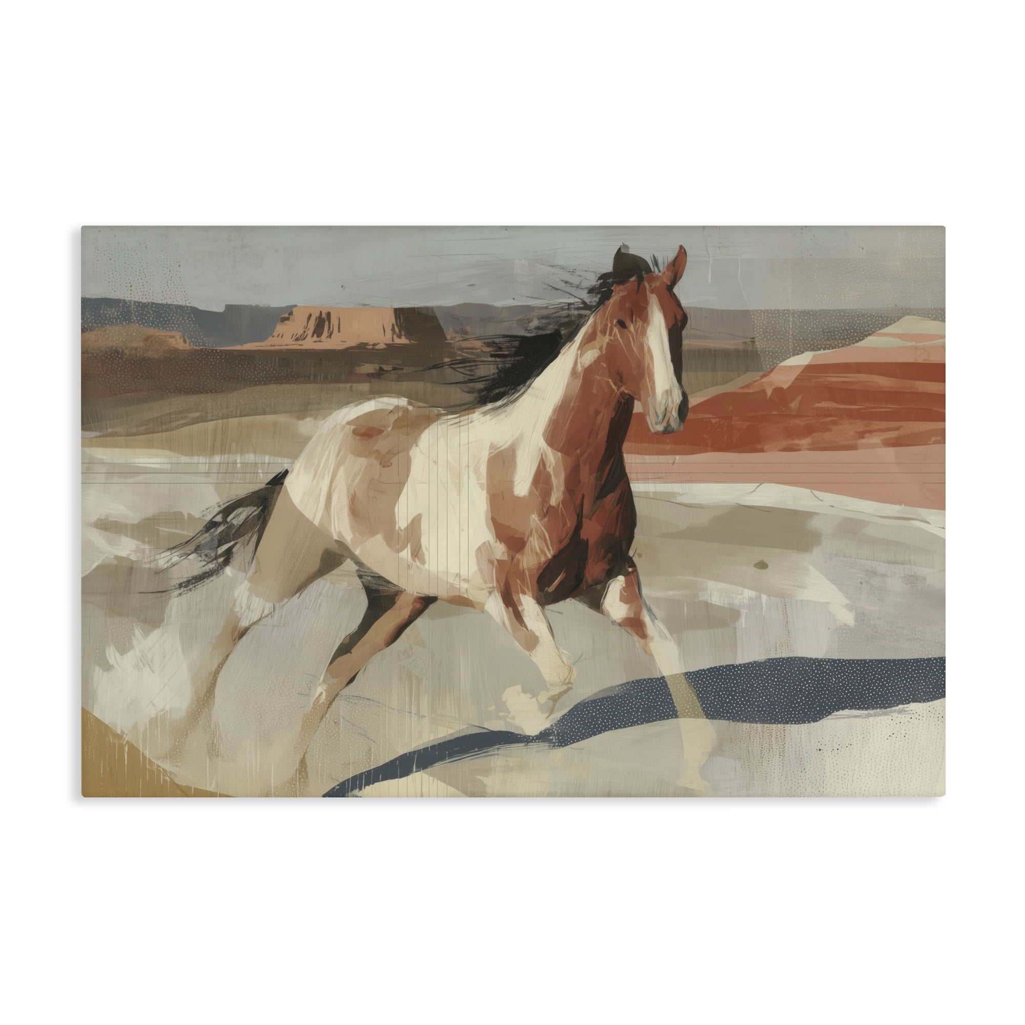 Stupell Industries Wild Horse Across Plains Canvas Wall Art, design by Chromatic Storm Studio