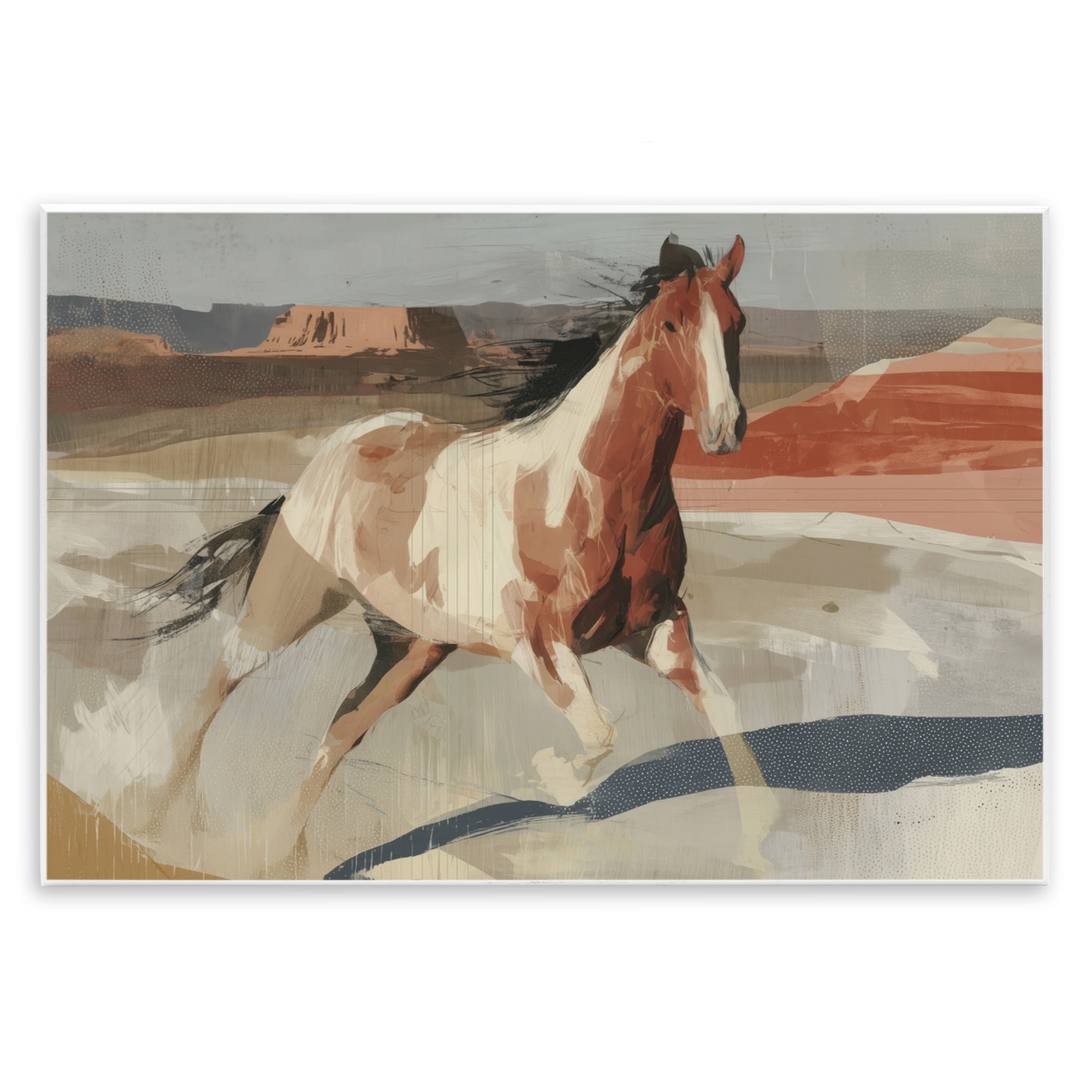 Stupell Industries Wild Horse Across Plains Wall Plaque Art, design by Chromatic Storm Studio