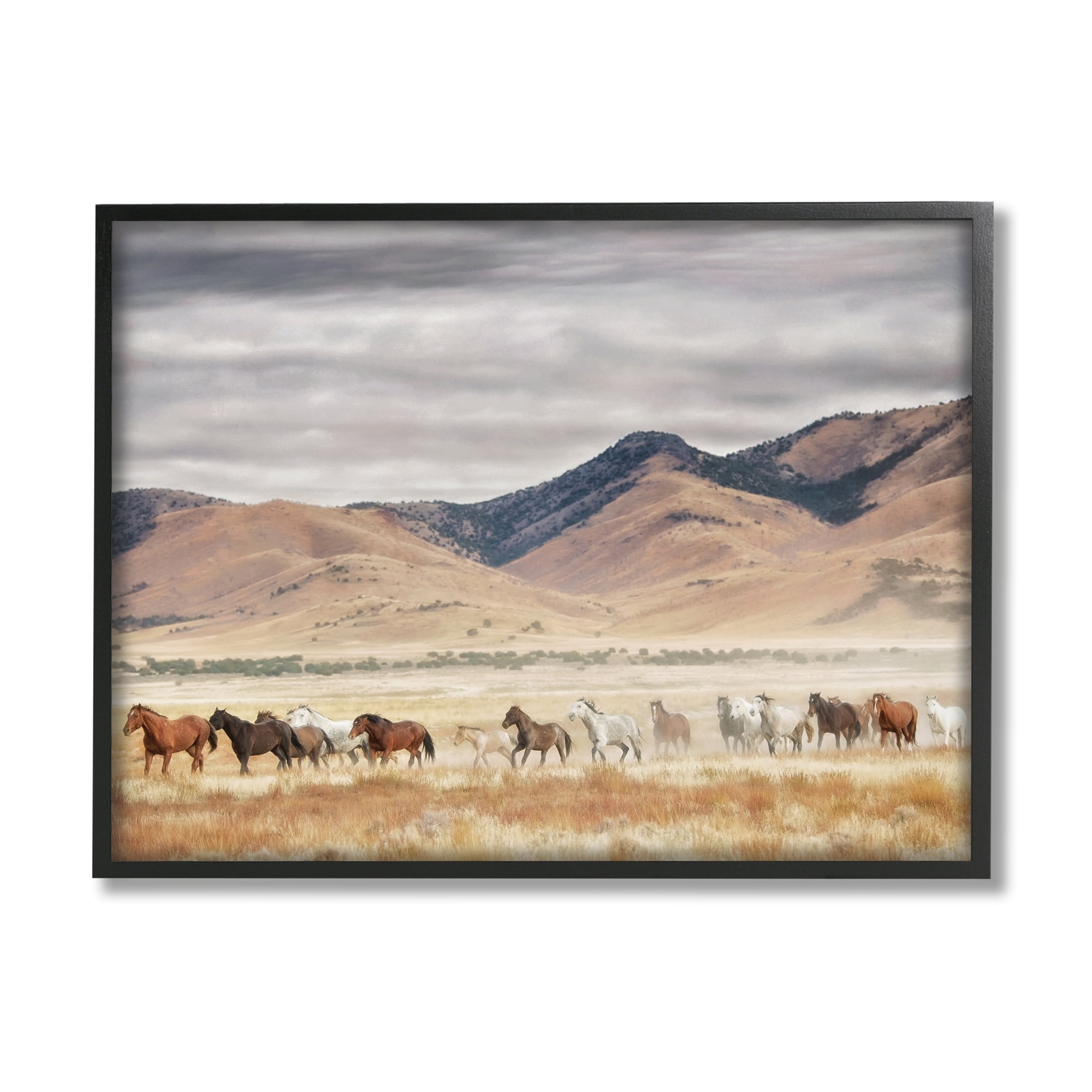 Stupell Industries Wild Horses Sunset Beach Silhouettes Galloping Animals 30 X 13 Design By Phburchett