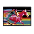 thumbnail image 1 of Stupell Industries Modern Wild Horses Running Through Stripes Black Floating Frame Canvas Art, 25 x 17, by Chromatic Storm Studio, 1 of 8
