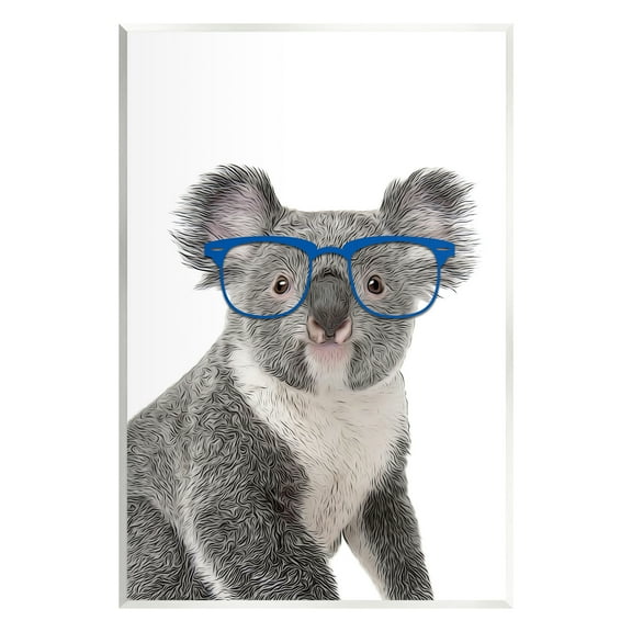 Stupell Industries Wild Koala Wearing Glasses Animal Animals & Insects Painting Unframed Art Print Wall Art