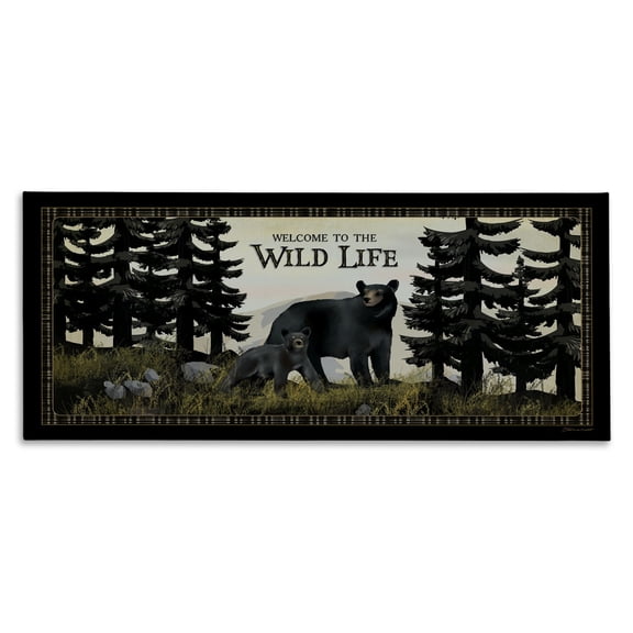 Stupell Industries Farmhouse Wild Life Bear Animal Country Landscape Design Canvas Art, 30 x 13, by Stephanie Workman Marrott