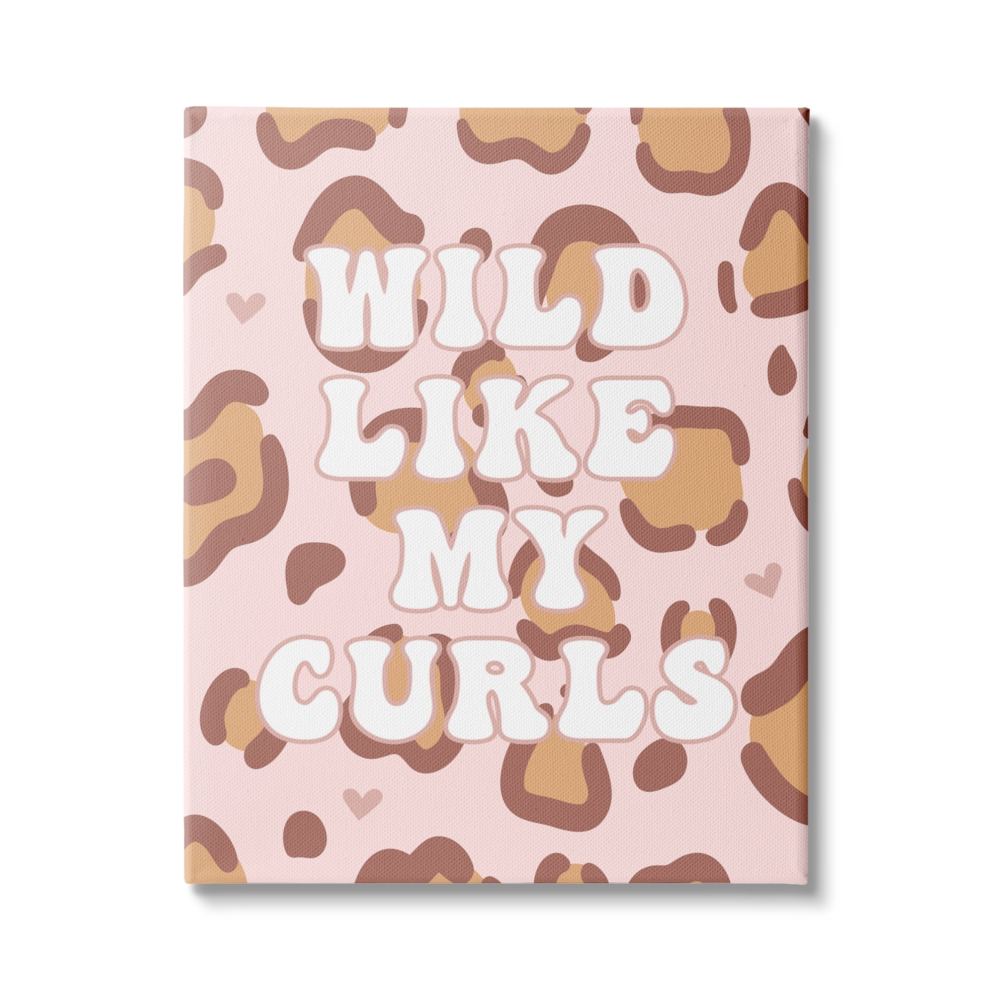 Stupell Industries Wild Like My Curls Phrase Leopard Print Animal, 16 x 20, Design by Daphne Polselli
