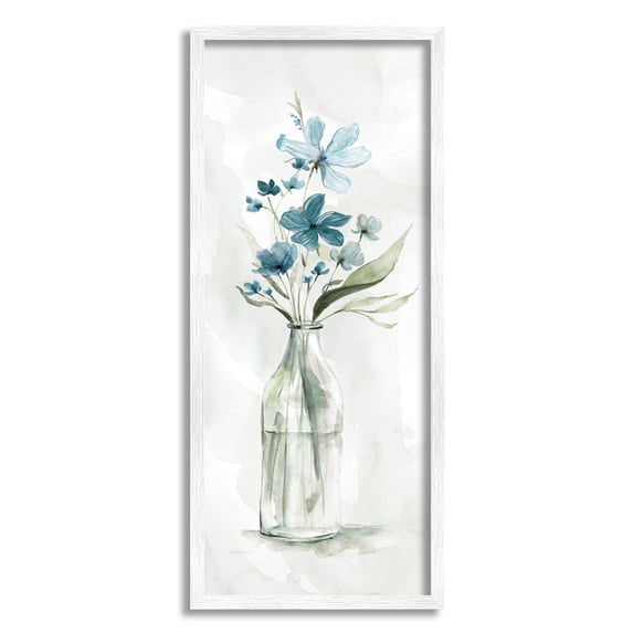 Stupell Industries Wild Lilies Assortment Glass Water Bottle Flower Charm,10 x 24, Design by Carol Robinson