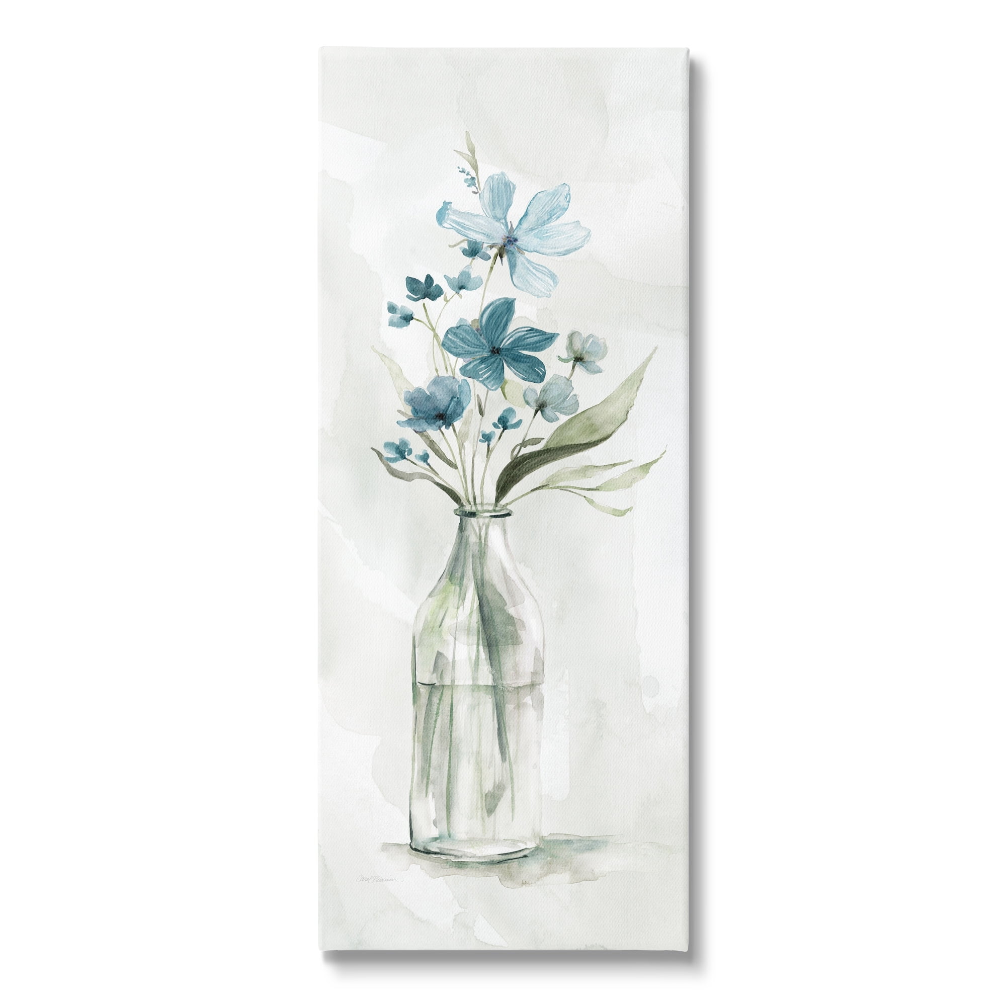Stupell Industries Wild Lilies Assortment Glass Water Bottle Flower Charm,20 x 48, Design by Carol Robinson