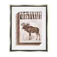 thumbnail image 1 of Stupell Industries Wild Moose Matchbook Sketch Animals & Insects Painting Gray Floater Framed Art Print Wall Art, 1 of 6