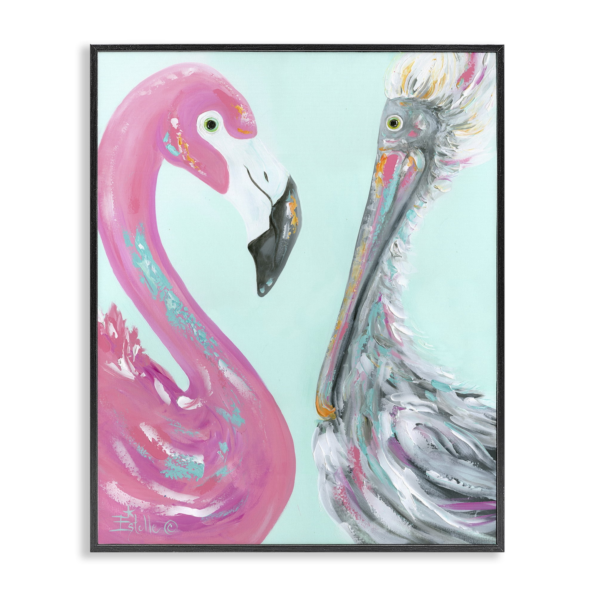 Stupell Industries Wild Nautical Birds Animals & Insects Painting Black Framed Art Print Wall Art, 11 x 14