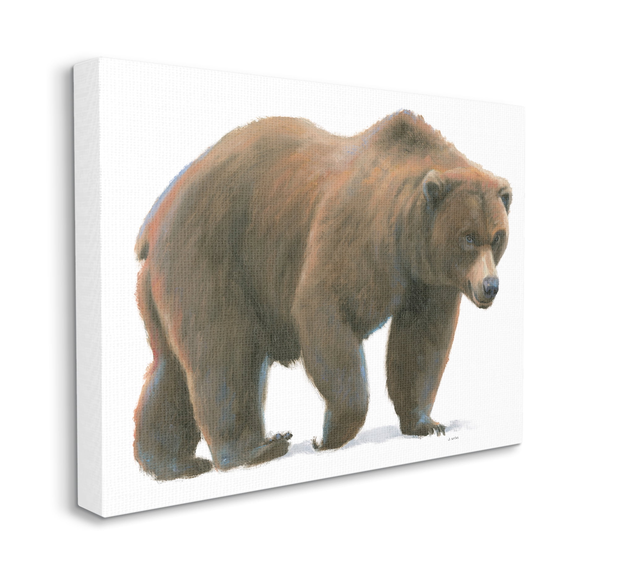 Stupell Industries Wild Northern Bear Minimal Forest Animal Canvas Wall Art, 30 x 40, Design by James Wiens