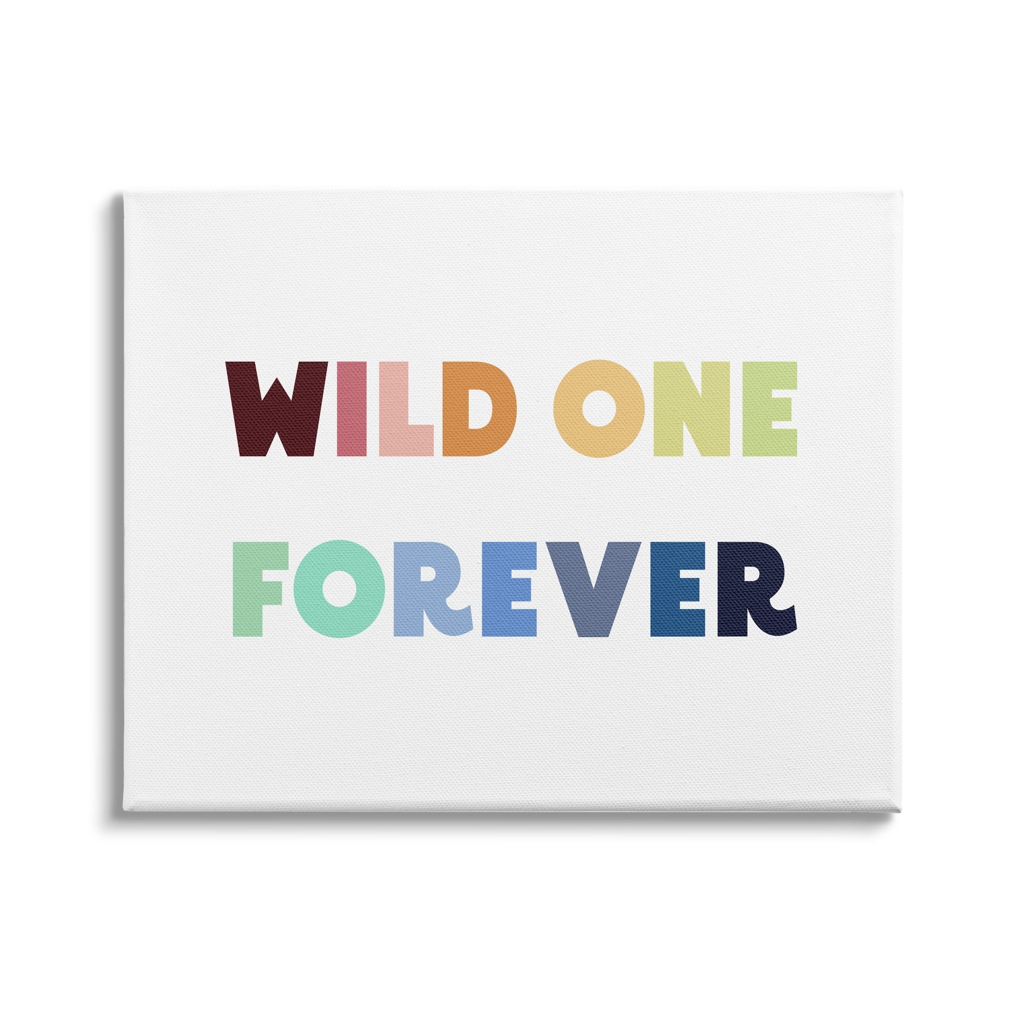 Stupell Industries Wild One Forever Phrase Rainbow Typography Kids' Adventure, 20 x 16, Design by Daphne Polselli