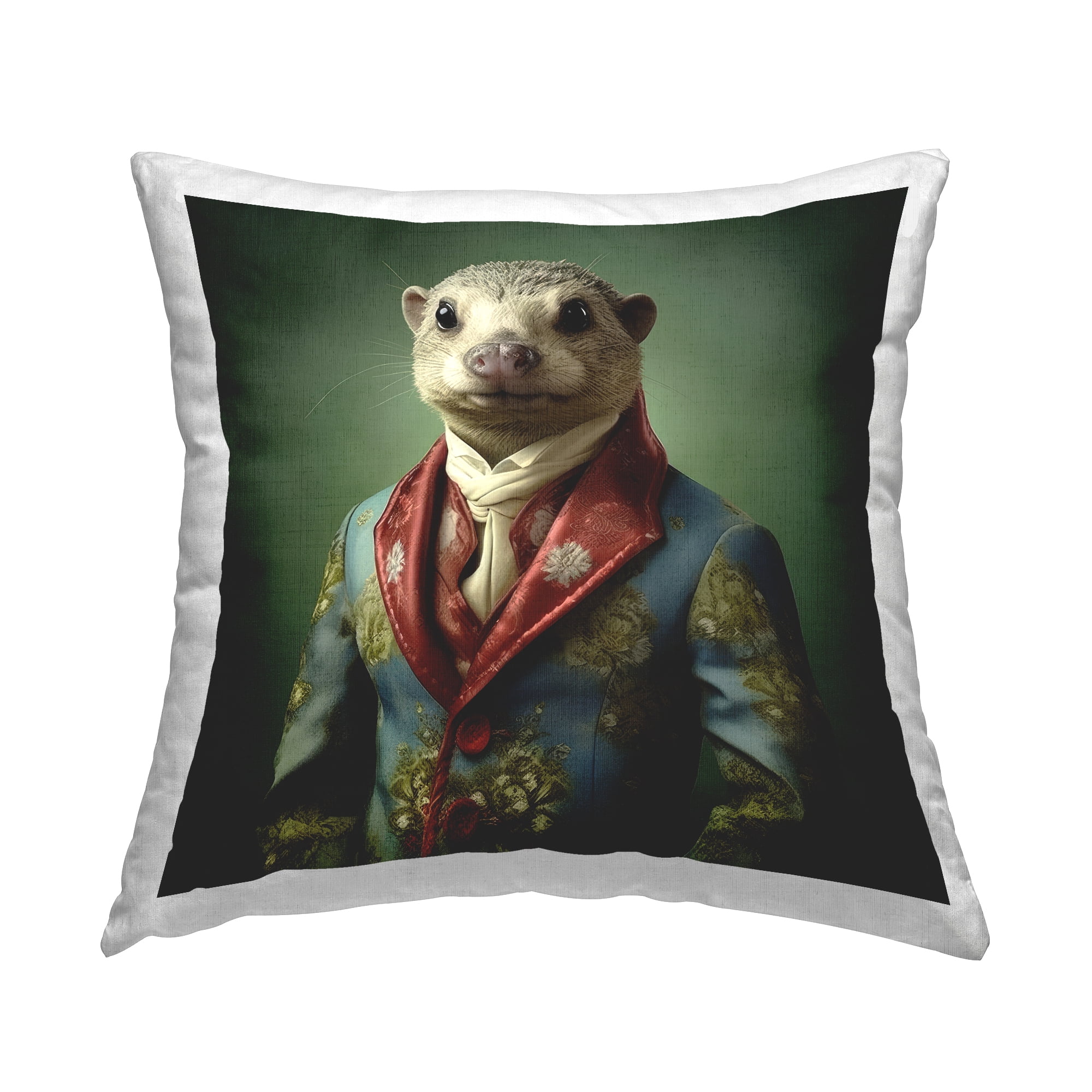 Stupell Industries Wild Otter Fashionable Suit Decorative Printed Throw Pillow, 18 x 18