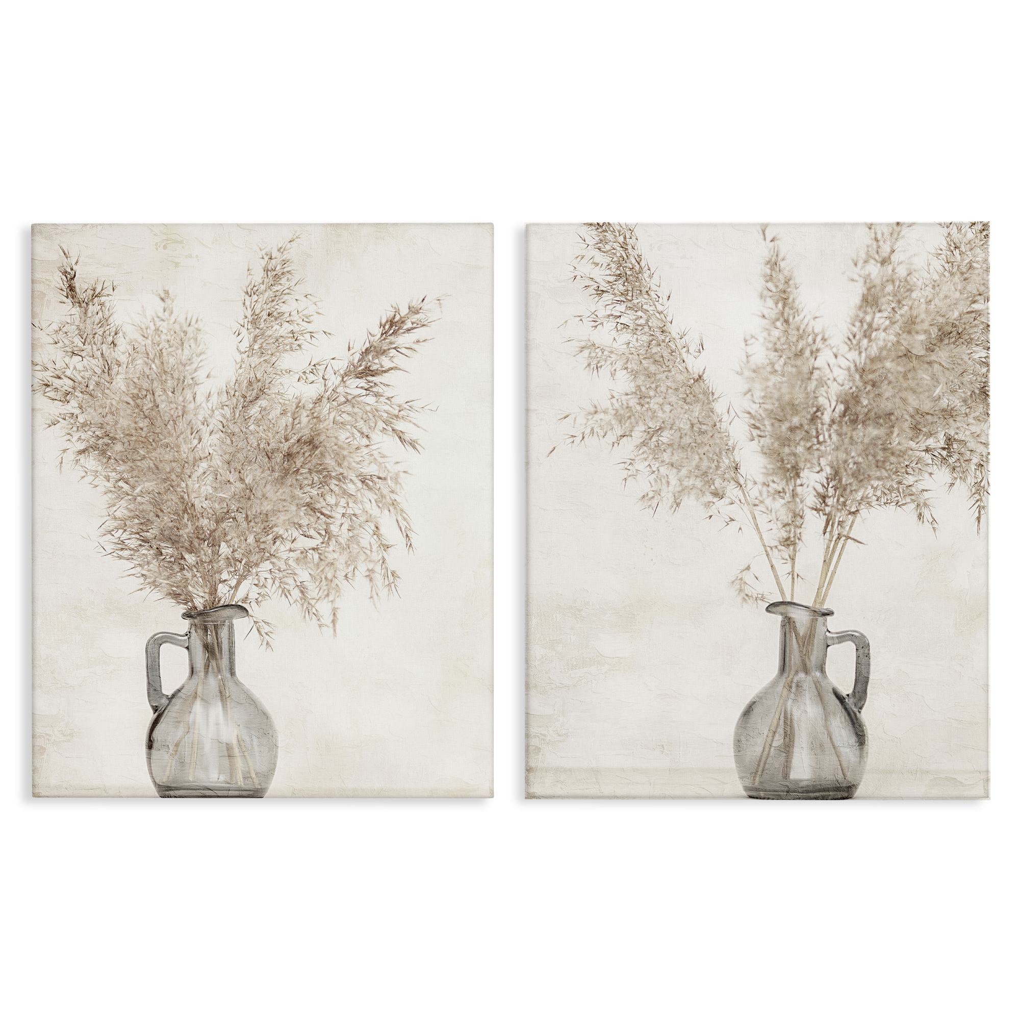 Stupell Industries Wild Pampas Stalks Vase Plants & Flowers Photography Wrapped Canvas Art Print Wall Art, 16 x 20, Set of 2
