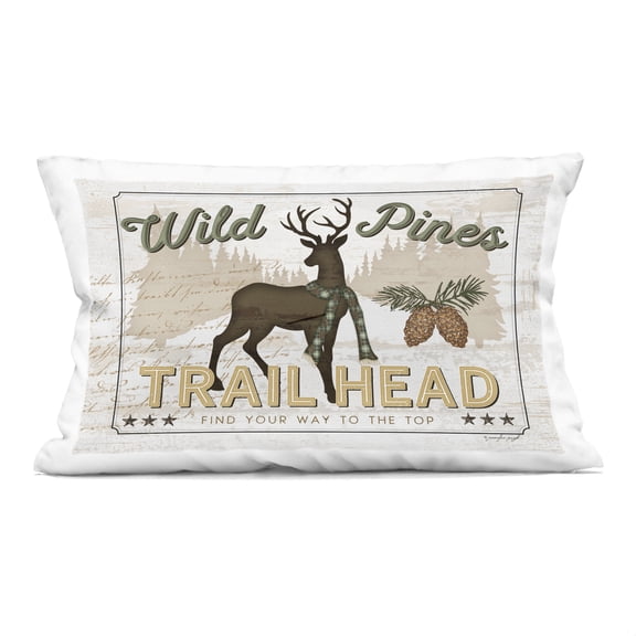 Stupell Industries Wild Pines Trailhead Decorative Printed Throw Pillow, design by Jennifer Pugh