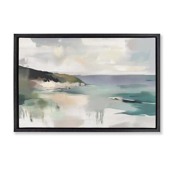 Stupell Industries Wild Rhythm Landscape Black Framed Floater Canvas Wall Art design by Mona Grace, 17 x 25