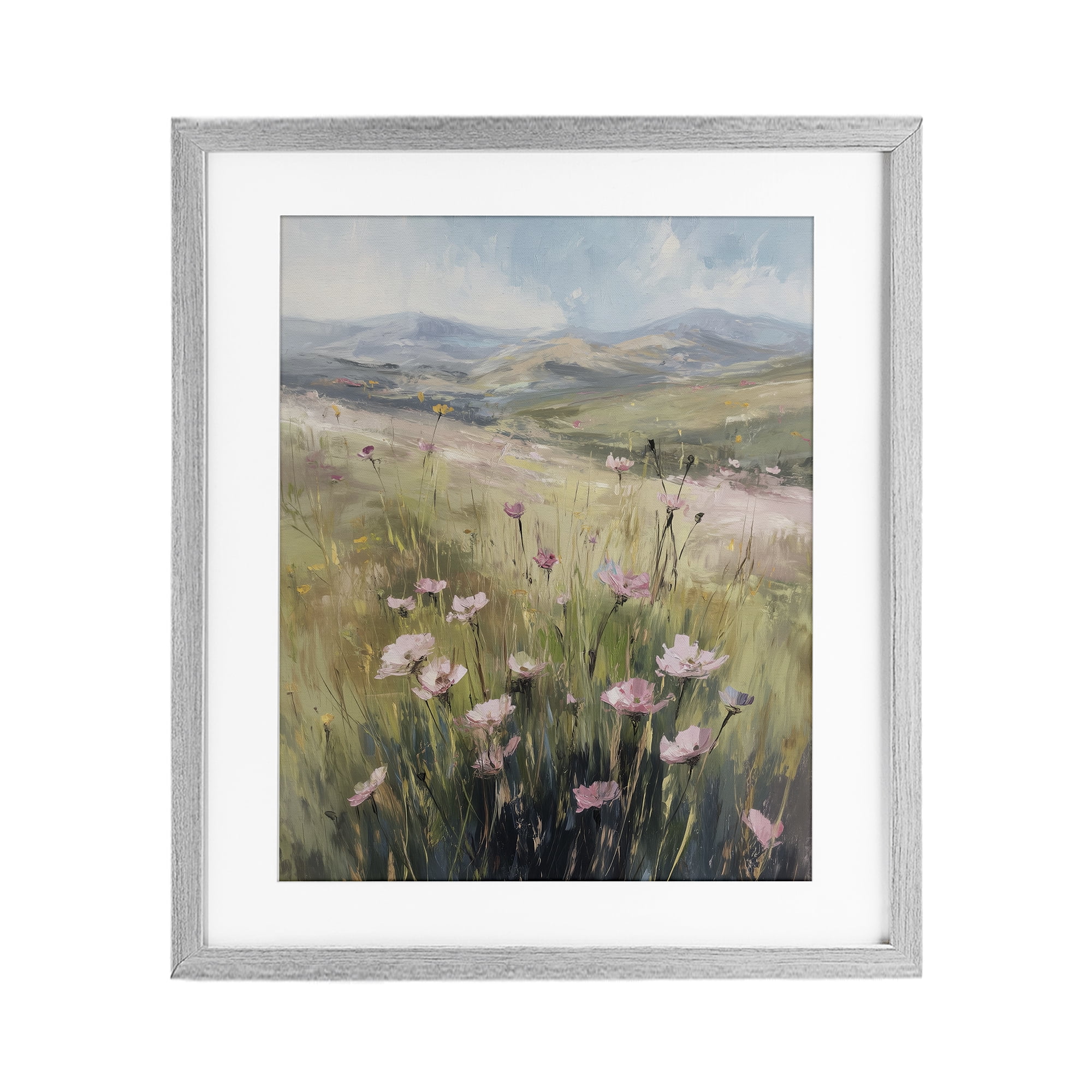 Stupell Industries Wild Shrubs in Pasture Gray Framed Print Under Glass, design by Svetlana Aleynikova