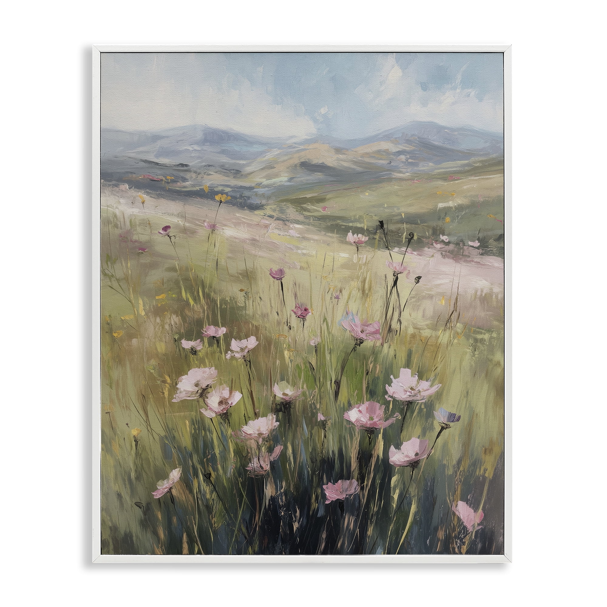 Stupell Industries Wild Shrubs in Pasture White Framed Giclee Art, design by Svetlana Aleynikova