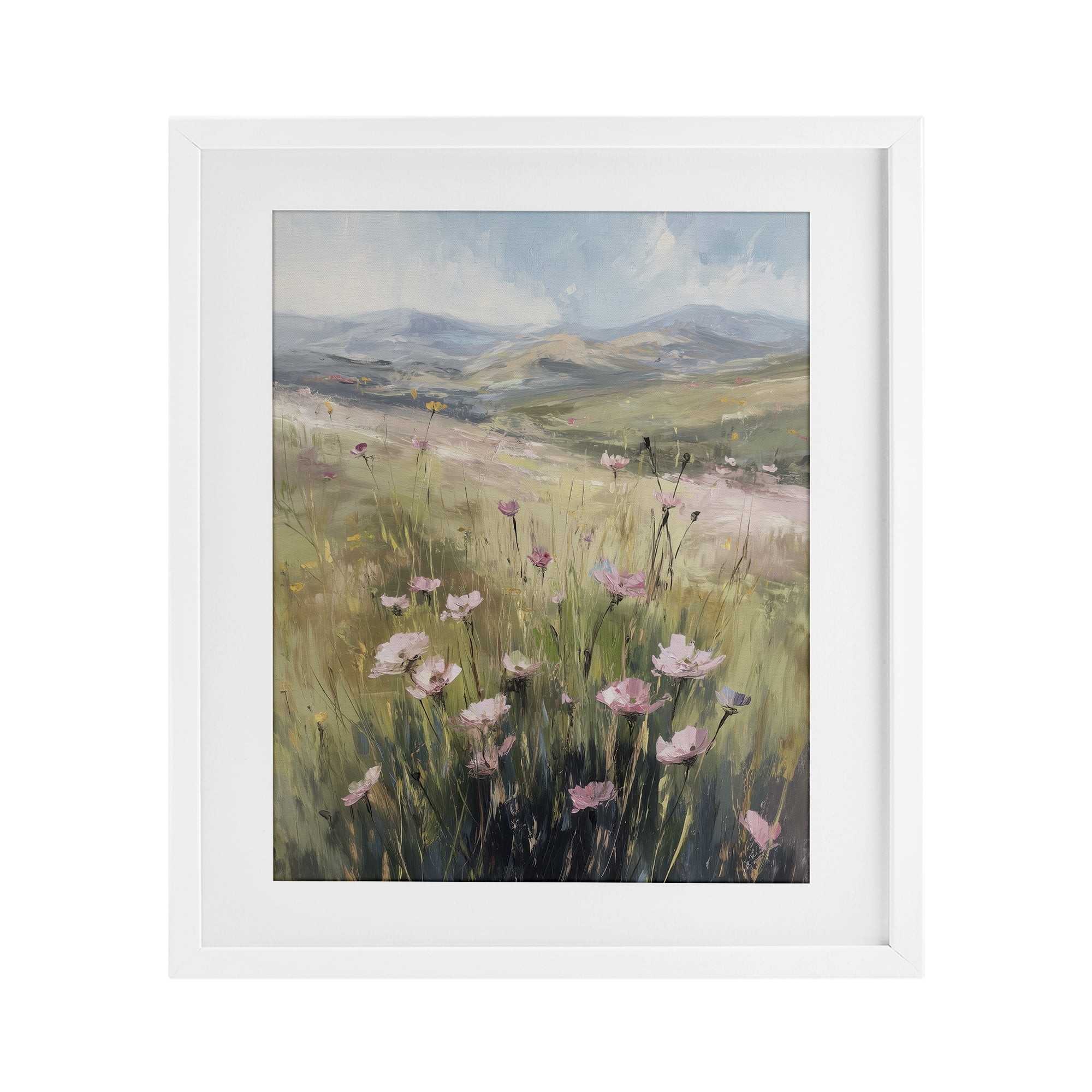 Stupell Industries Wild Shrubs in Pasture White Framed Print Under Glass, design by Svetlana Aleynikova