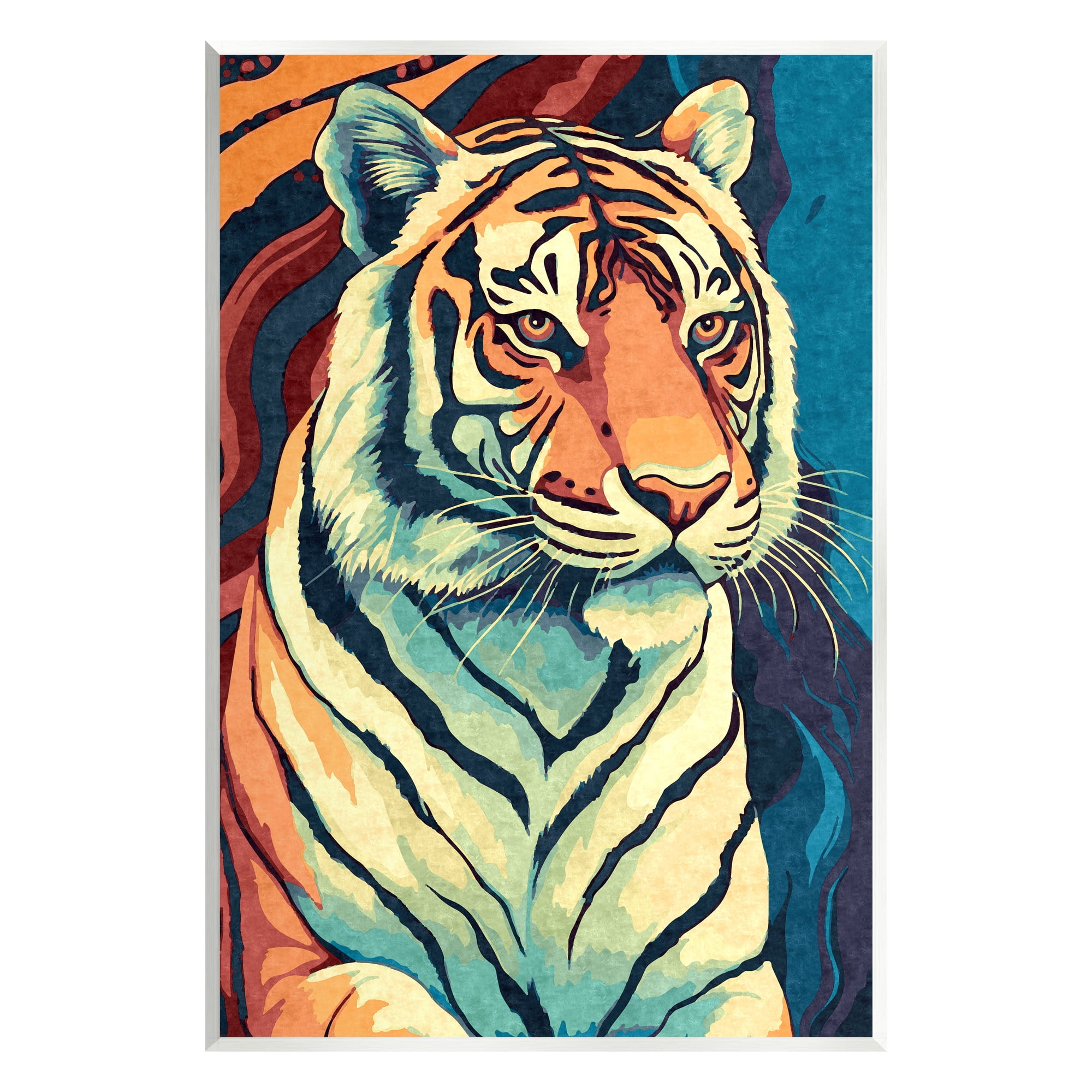 Stupell Industries Wild Tiger Painting Animals & Insects Painting Unframed Art Print Wall Art, 10 x 15