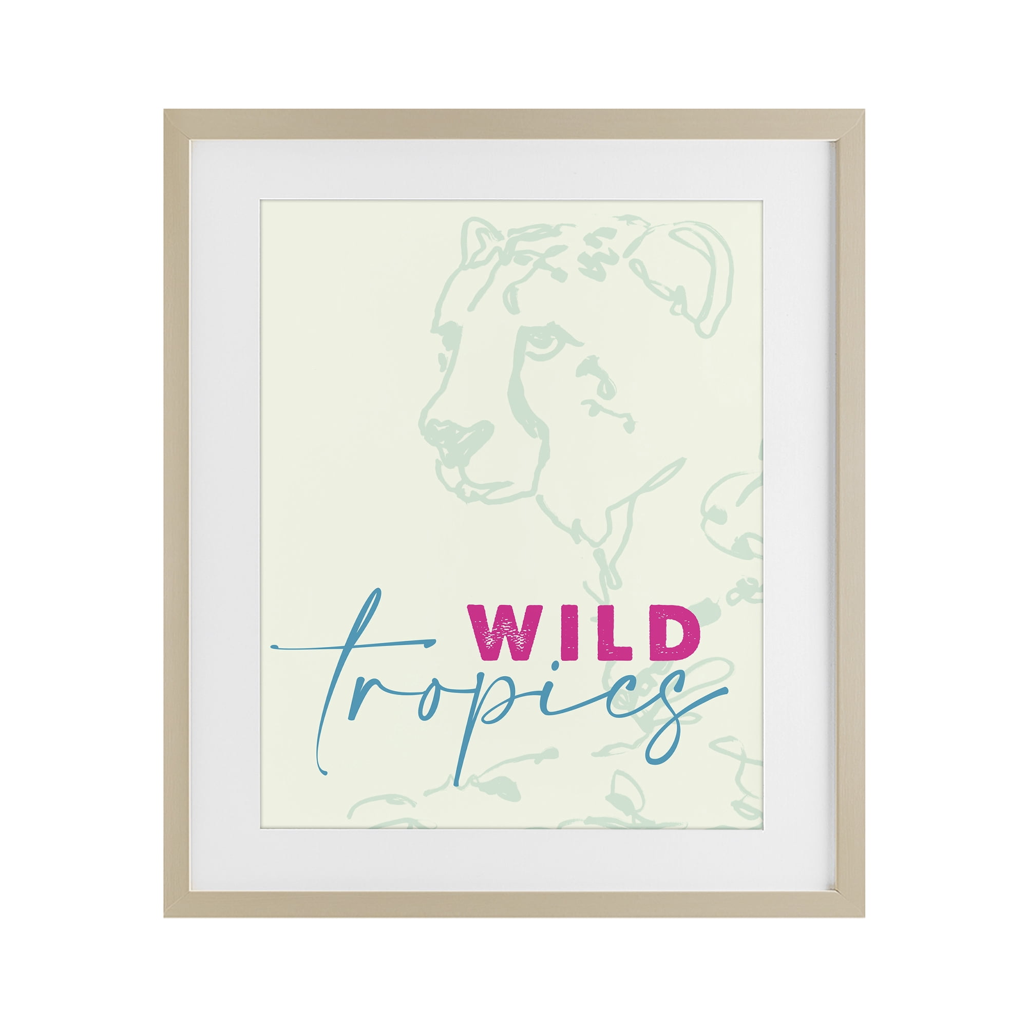 Stupell Industries Wild Tropics Cheetah Birch Framed Print Under Glass, design by Lanie Loreth