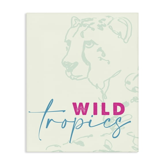 Stupell Industries Eclectic Wild Tropics Cheetah Canvas Art, 16 x 20, by Lanie Loreth
