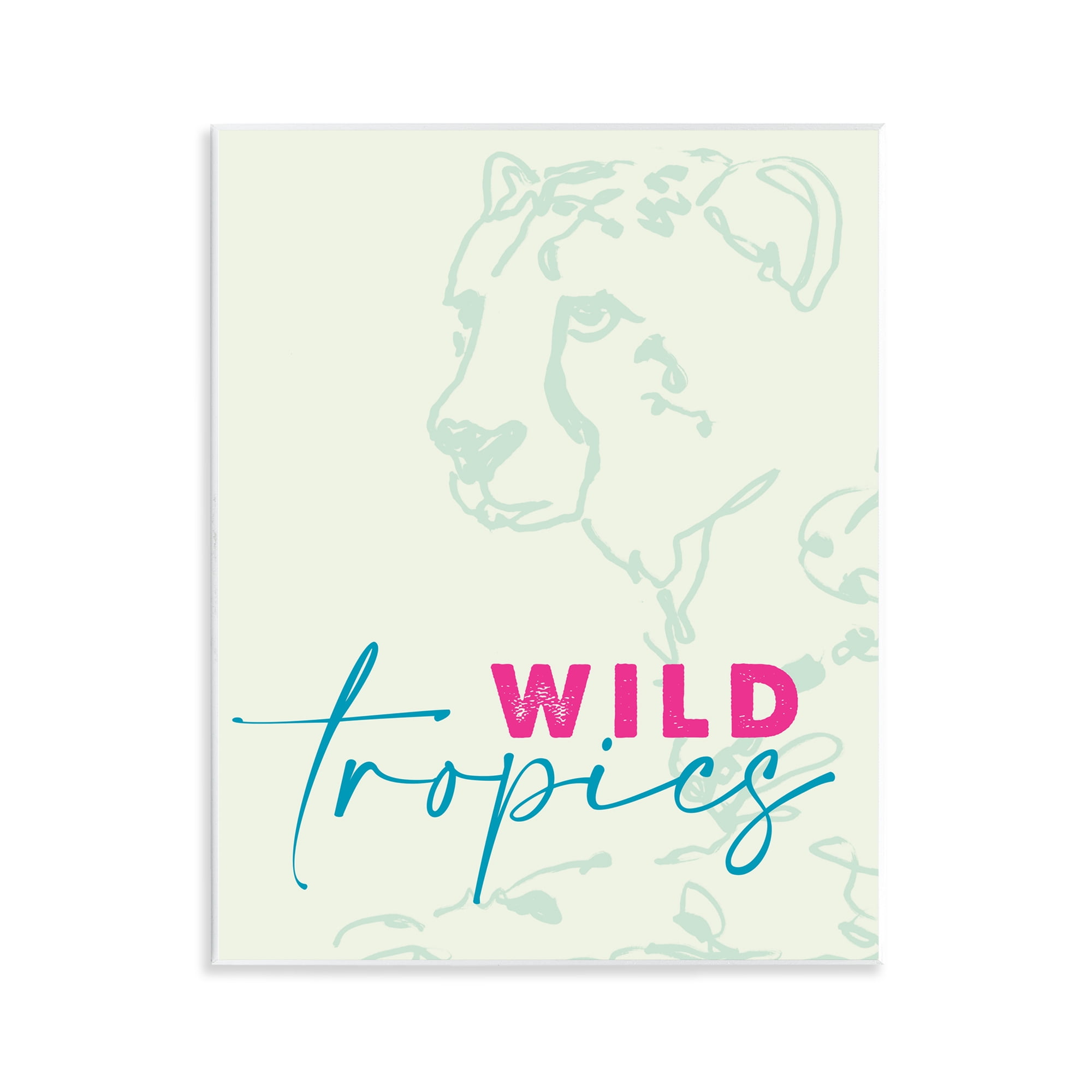 Stupell Industries Wild Tropics Cheetah Wall Plaque Art, design by Lanie Loreth