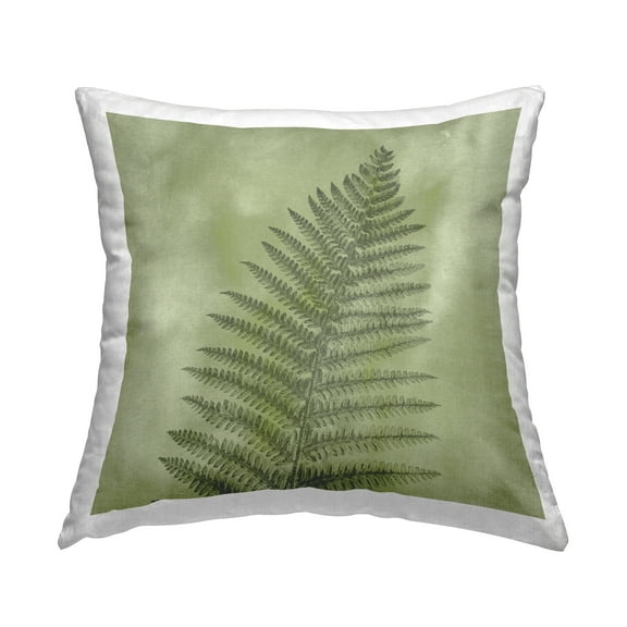 Stupell Industries Wilderness Fern Leaf Nature Printed Throw Pillow Design by Ziwei Li