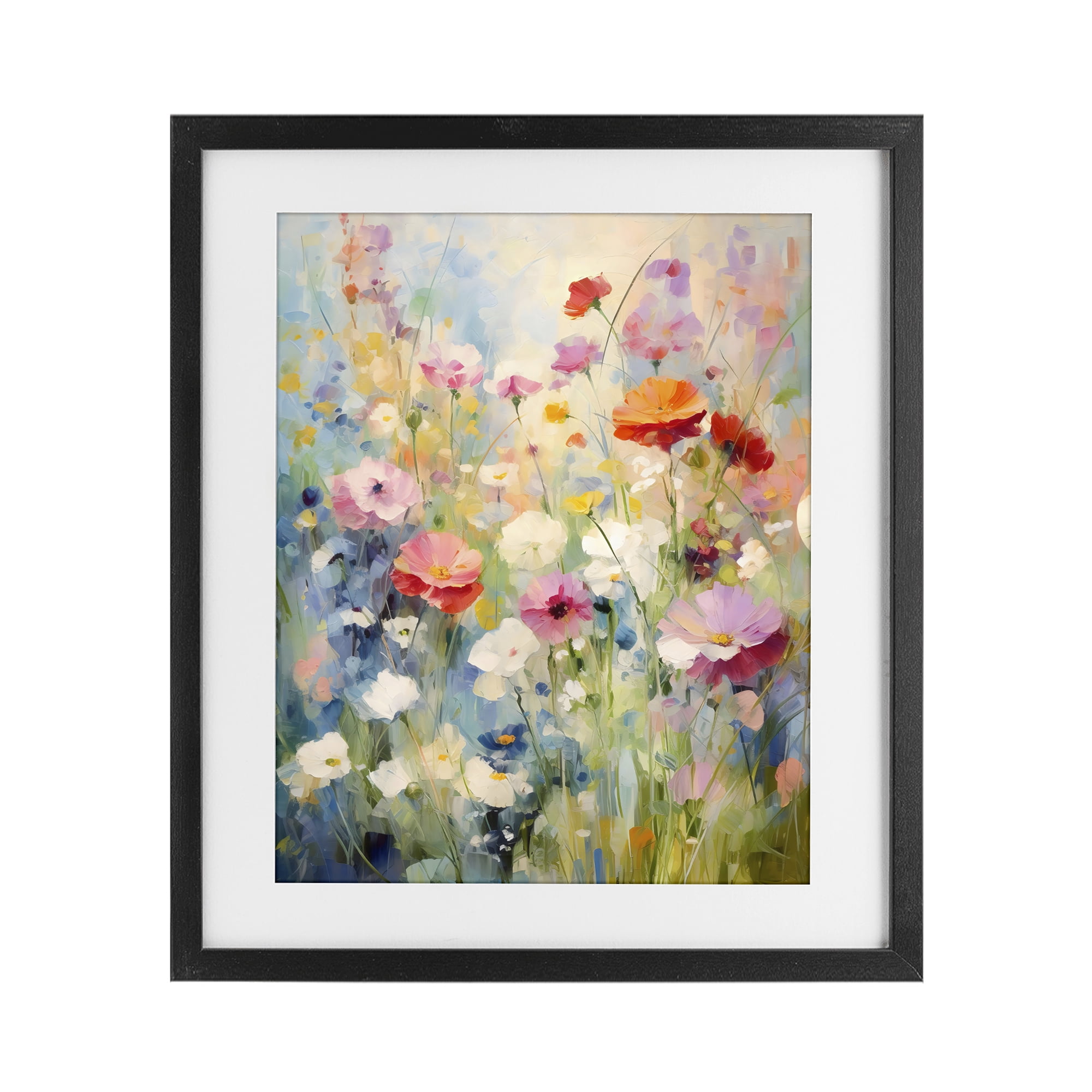 Stupell Industries Wildflower Breeze Impression Black Framed Print Under Glass, design by Creative Studio