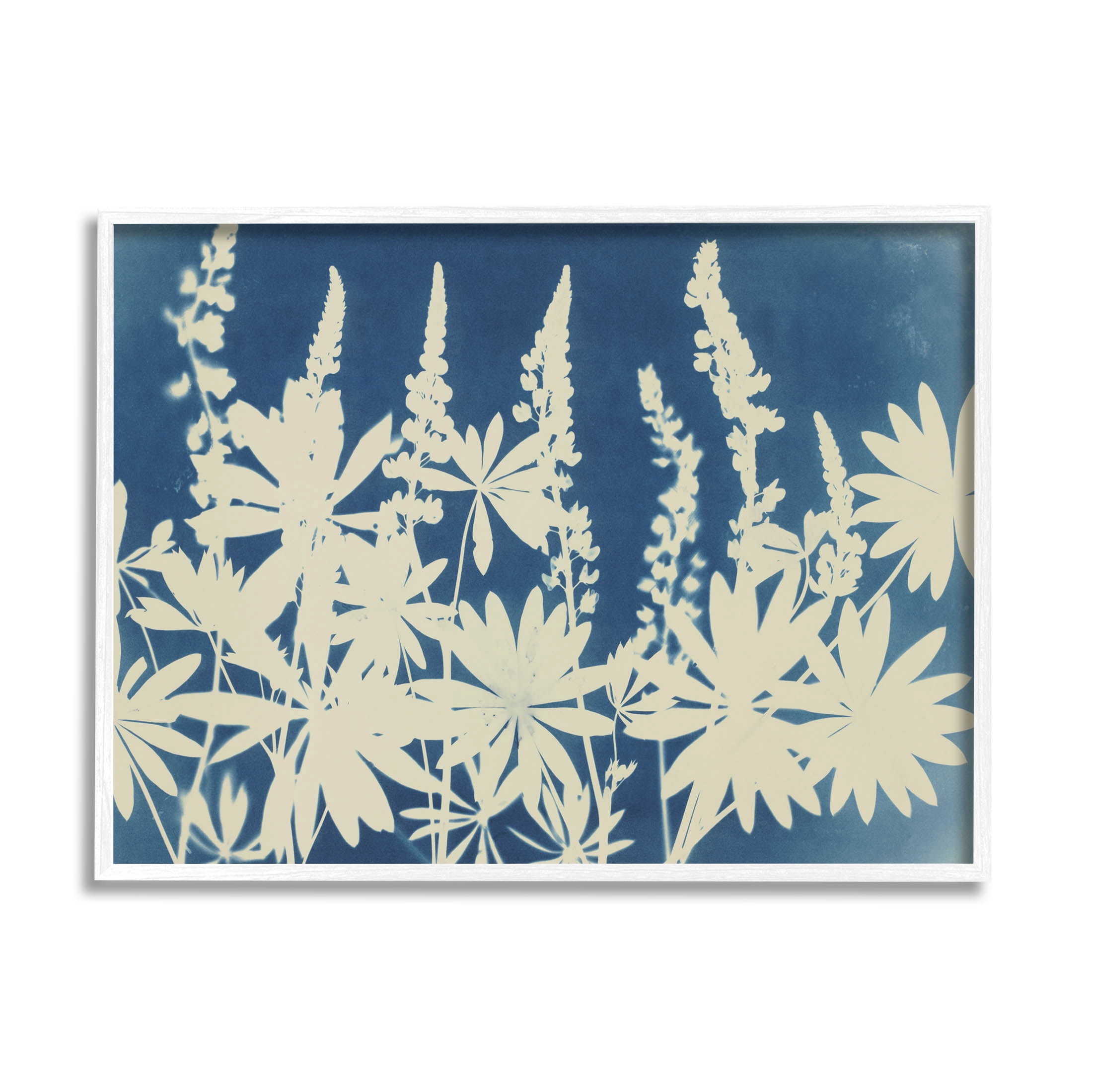 Stupell Industries Wildflower Cutout Shapes Arrangement Graphic Art White Framed Art Print Wall Art, Design by Liz St. Andre